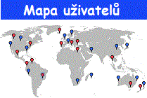 mapa uživatelů